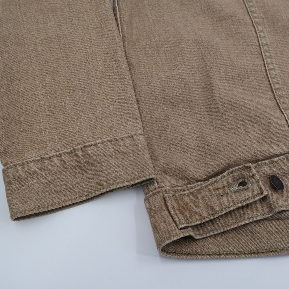Levis Trucker Jacket Mens XXL Tan Khaki Denim Button Front Coat 72334-0482 - Picture 9 of 12